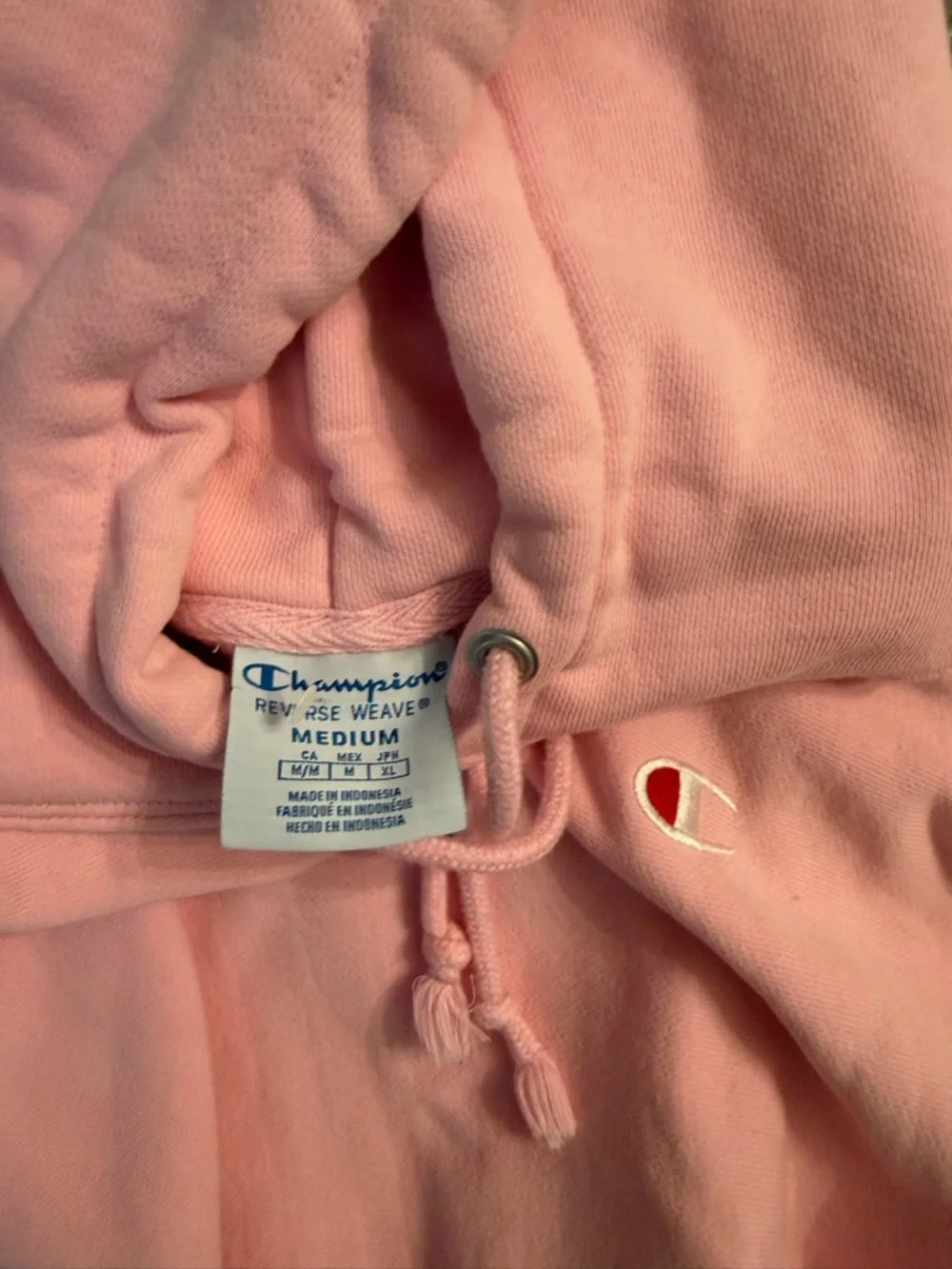 Champion Pink Cropped Hoodie - Picture 2 of 3